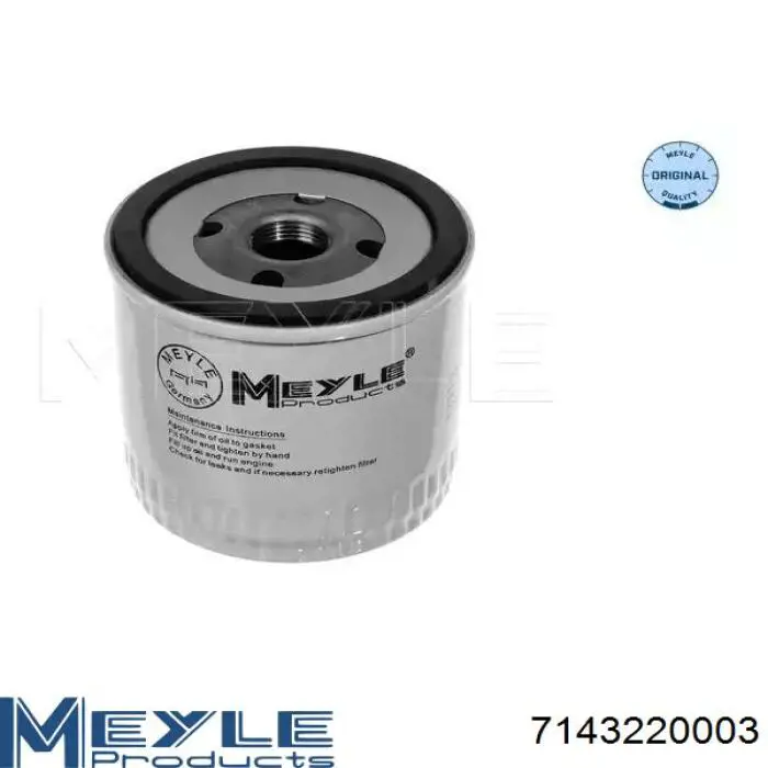 Filtr oleju Meyle 7143220003 cena, od 9,27 USD