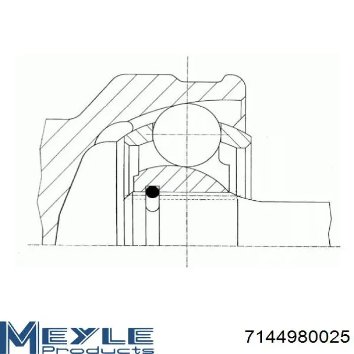 Przegub homokinetyczny przedni zewnętrzny Meyle 7144980025 cena, od 43,42 USD