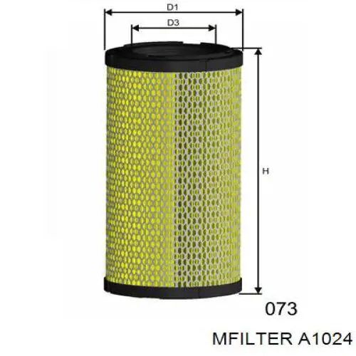 Filtr powietrza Mfilter A1024 cena, od 23,23 USD