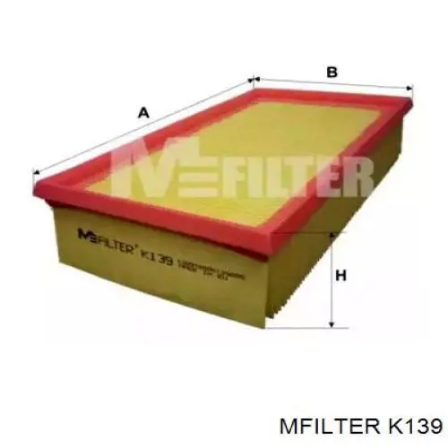 Do koszyka K139 Mfilter Filtr powietrza