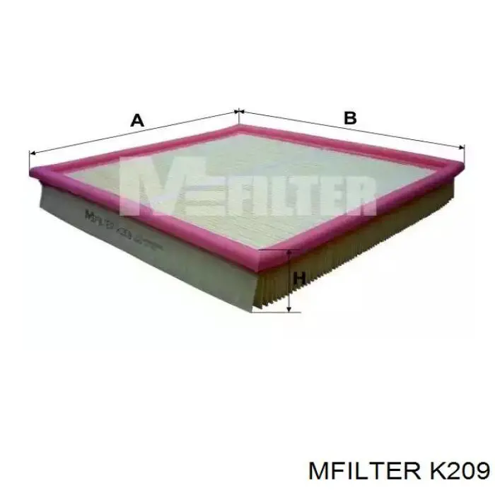 Filtr powietrza Mfilter K209 cena, od 8,87 USD