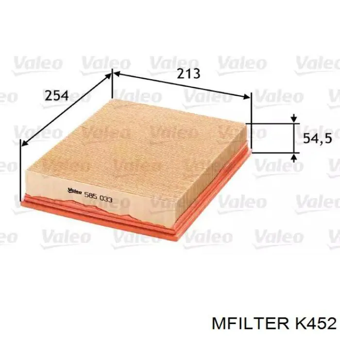 Filtr powietrza Mfilter K452 cena, od 9,03 USD