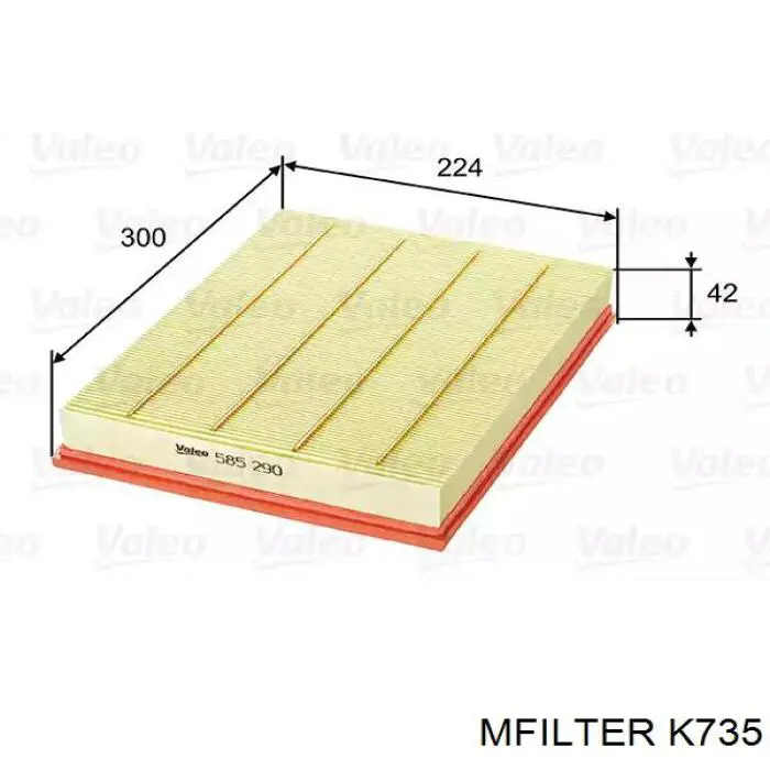 Filtr powietrza Mfilter K735 cena, od 10,68 USD