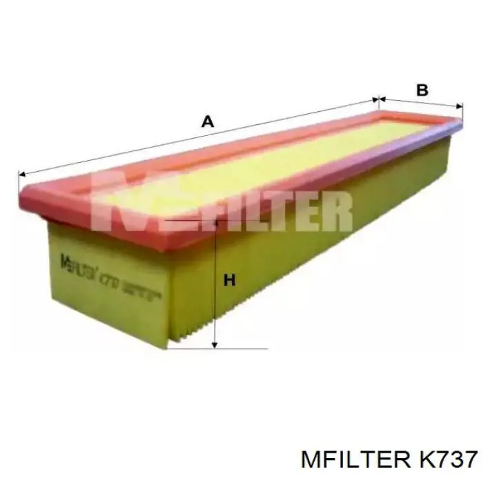 Filtr powietrza Mfilter K737 cena, od 7,46 USD