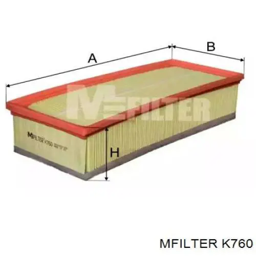 K760 Mfilter Filtr powietrza