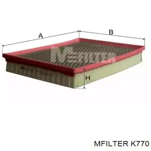 Filtr powietrza Mfilter K770 cena, od 14,32 USD