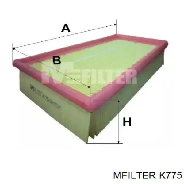 K 775 Mfilter filtr powietrza