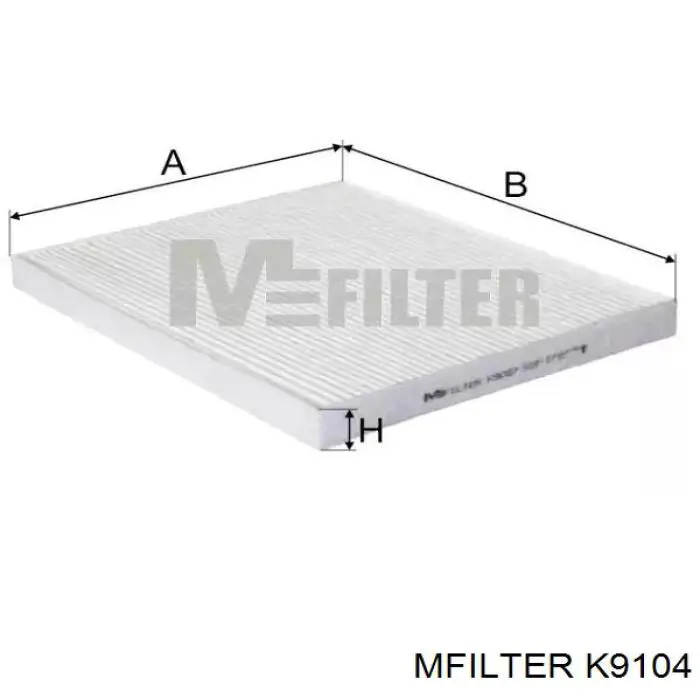 Do koszyka K9104 Mfilter Filtr kabiny