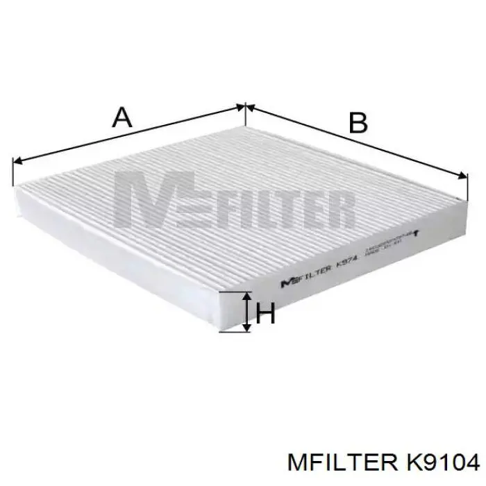 Filtr kabiny Mfilter K9104 cena, od 7,71 USD
