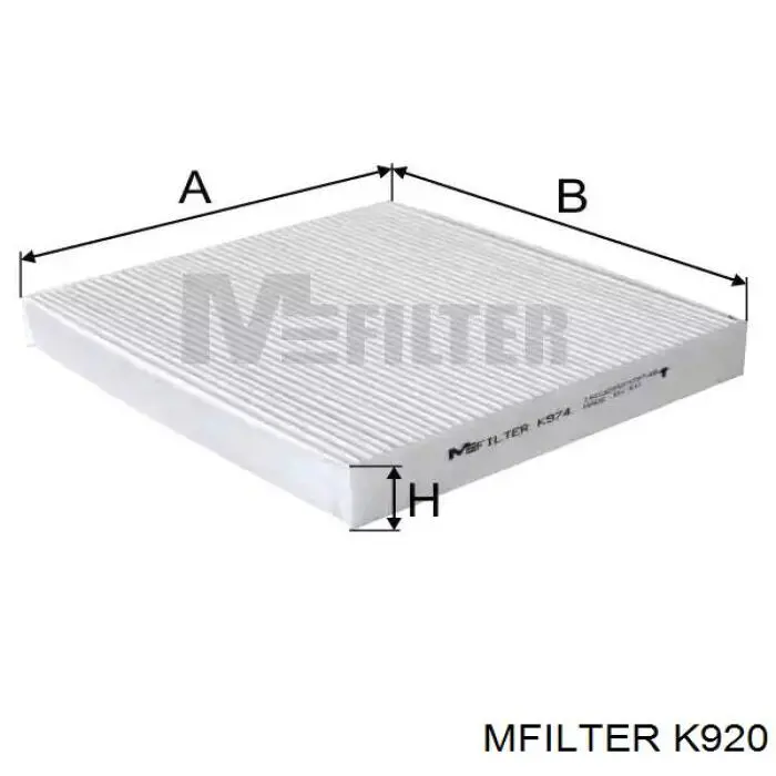 Filtr kabiny Mfilter K920 cena, od 8,11 USD