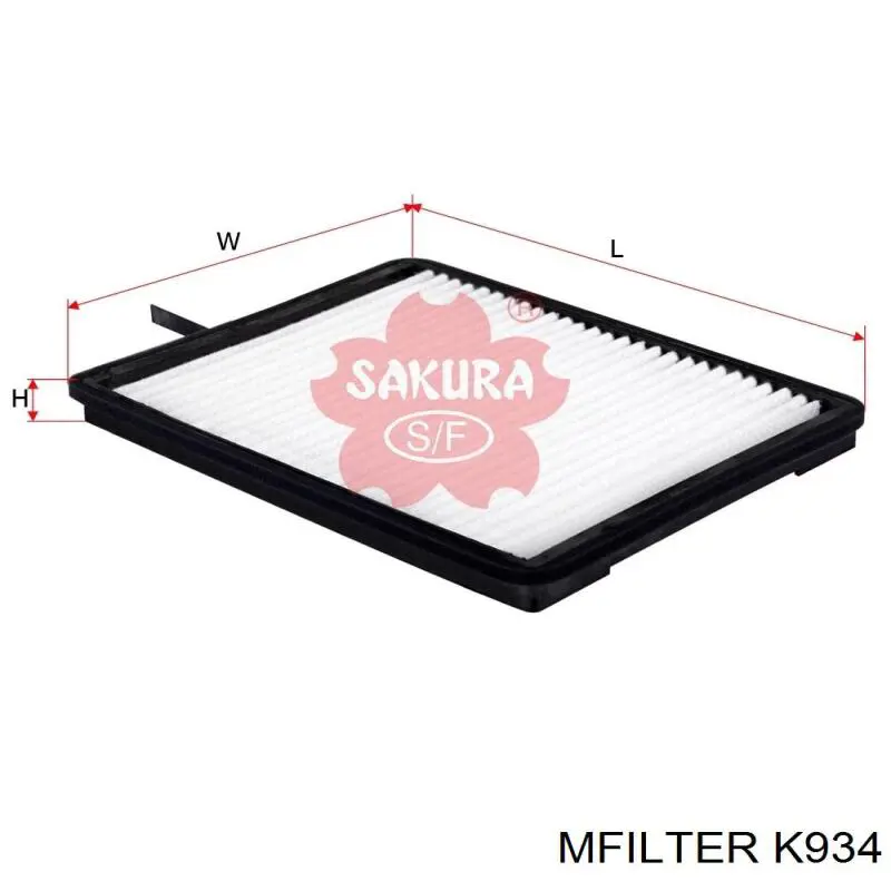 Do koszyka K934 Mfilter Filtr kabiny