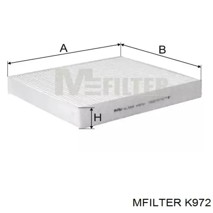 Do koszyka K972 Mfilter Filtr kabiny