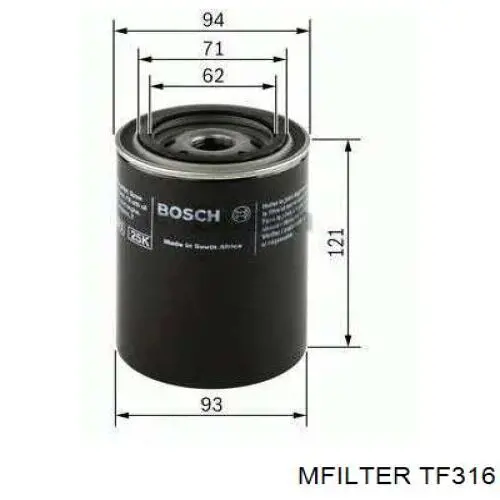 Filtr oleju Mfilter TF316 cena, od 9,23 USD