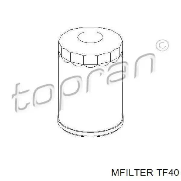 Do koszyka TF40 Mfilter Filtr oleju