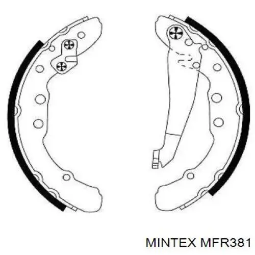 Klocki hamulcowe tylne bębnowe Mintex MFR381 cena, od 27,71 USD