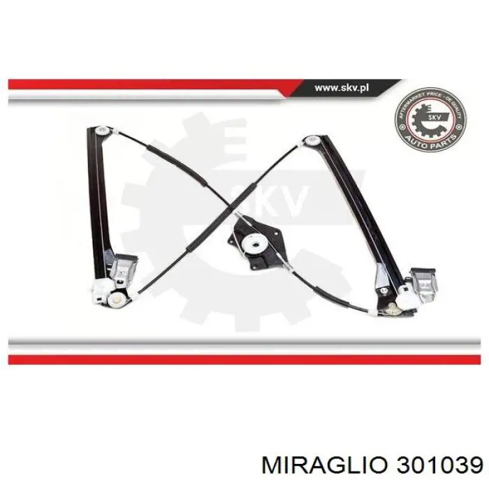Mechanizm podnoszenia szyby drzwi przednich prawych Miraglio 301039 cena, od 31,36 USD