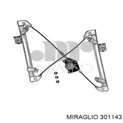 Mechanizm podnoszenia szyby drzwi przednich lewych AC911 Magneti Marelli