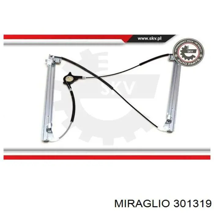 Do koszyka 301319 Miraglio Mechanizm podnoszenia szyby drzwi przednich lewych