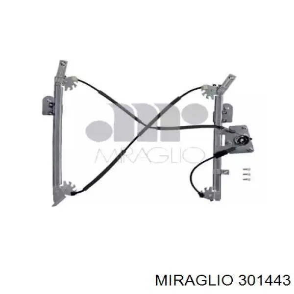 301443 Miraglio Mechanizm podnoszenia szyby drzwi przednich prawych