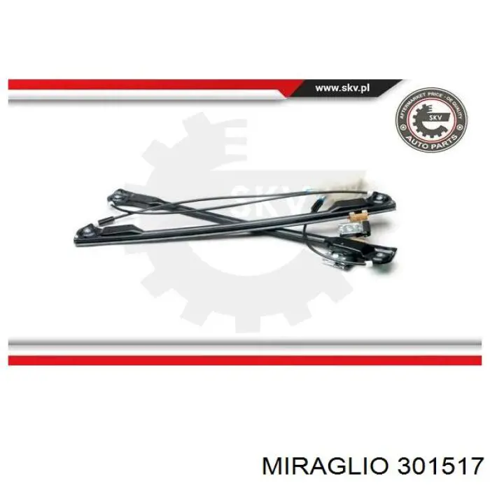 Do koszyka 301517 Miraglio Mechanizm podnoszenia szyby drzwi przednich lewych
