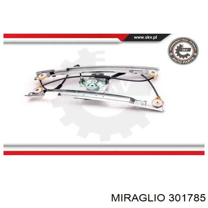 Mechanizm podnoszenia szyby drzwi przednich lewych Miraglio 301785 cena, od 39,59 USD