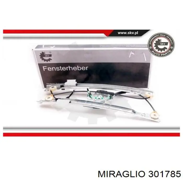 Do koszyka 301785 Miraglio Mechanizm podnoszenia szyby drzwi przednich lewych