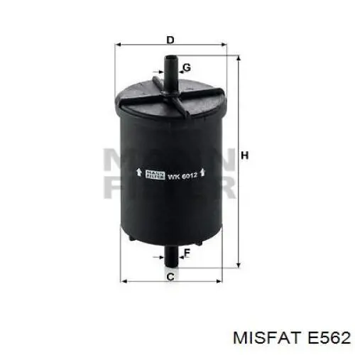 Do koszyka E562 Misfat Filtr paliwa