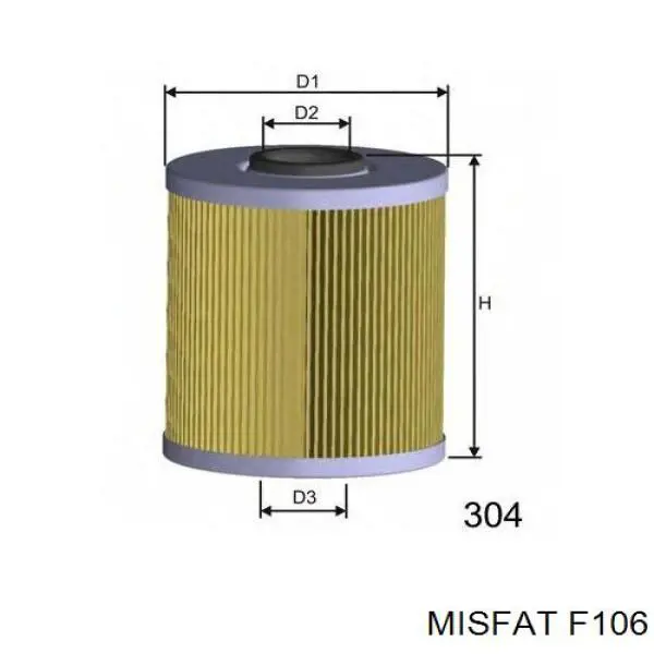 F106 Misfat Filtr paliwa