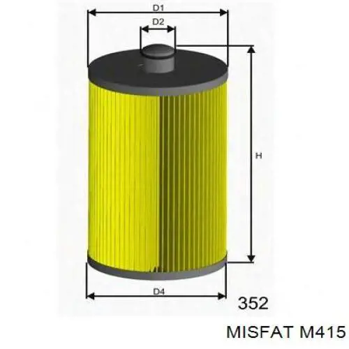 Filtr paliwa Misfat M415 cena, od 12,75 USD