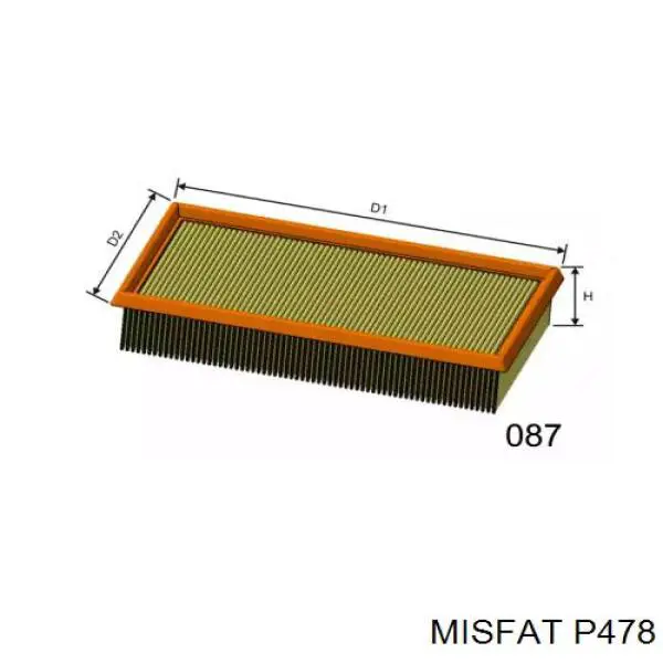 P478 Misfat filtr powietrza