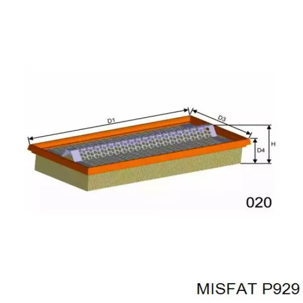 P929 Misfat Filtr powietrza