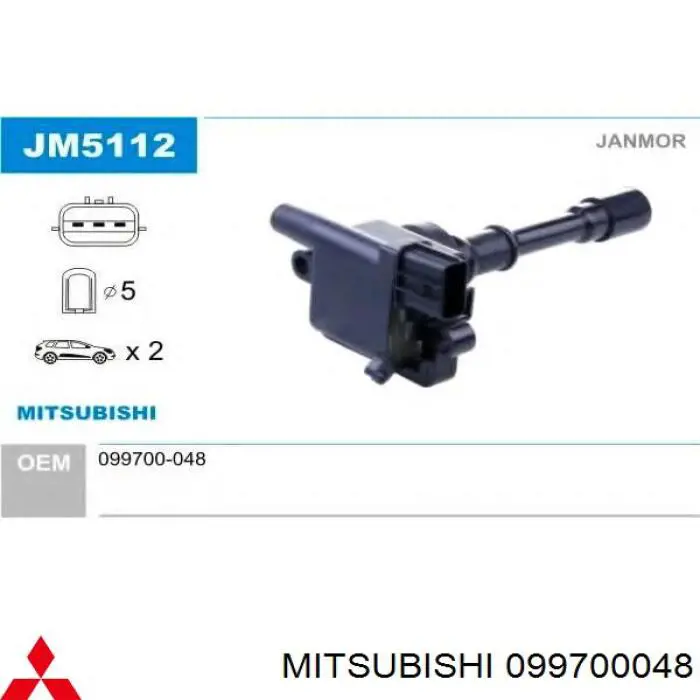 099700048 Mitsubishi Cewka zapłonowa