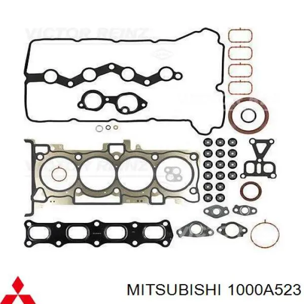 Zestaw uszczelek silnika pełny Mitsubishi 1000A523 cena, od 226,50 USD