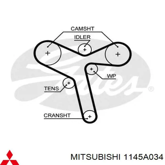 1145A034 Mitsubishi Pasek rozrządu
