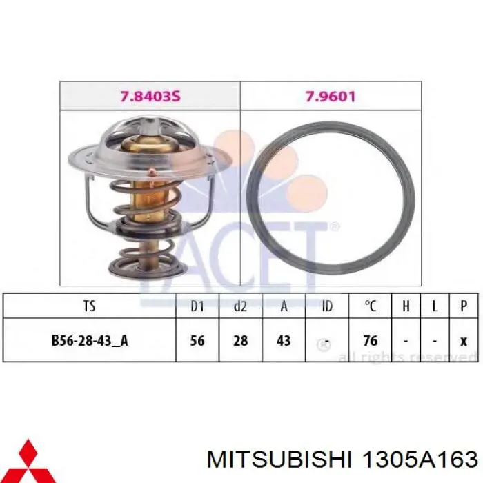 1305A163 Mitsubishi Termostat