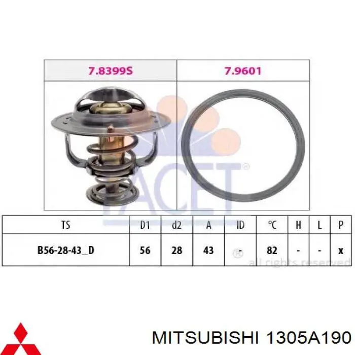 1305A190 Mitsubishi Termostat
