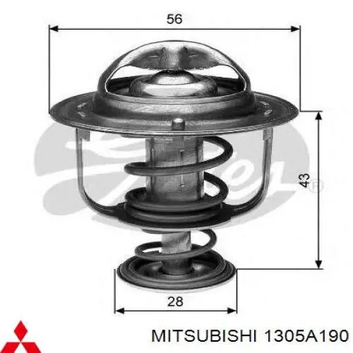 Termostat Mitsubishi 1305A190 cena, od 25,01 USD