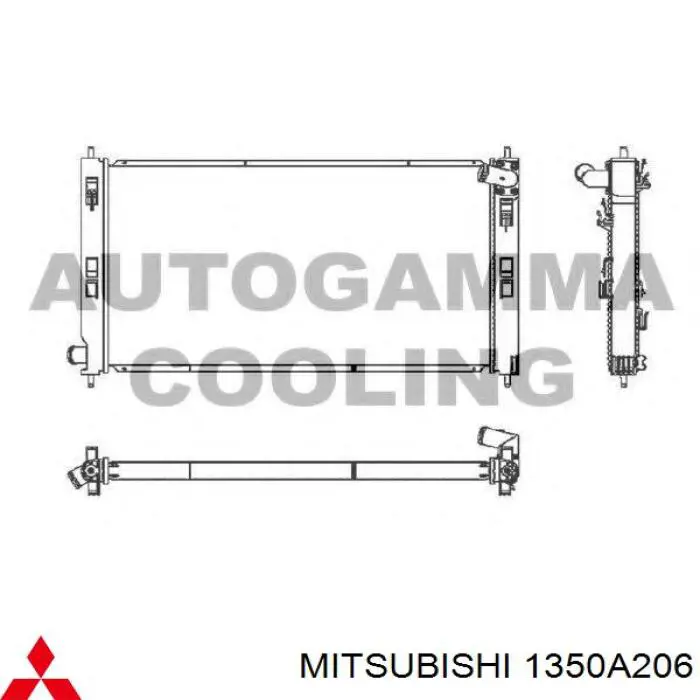Chłodnica silnika Mitsubishi 1350A206 cena, od 103,92 USD