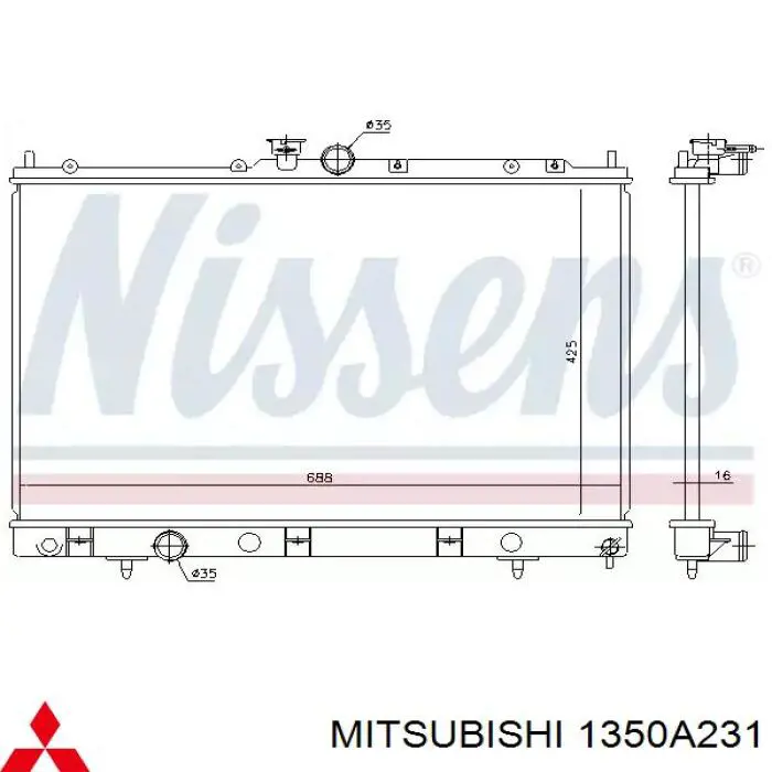 1350A231 Mitsubishi Chłodnica silnika