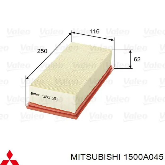 1500A045 Mitsubishi Filtr powietrza