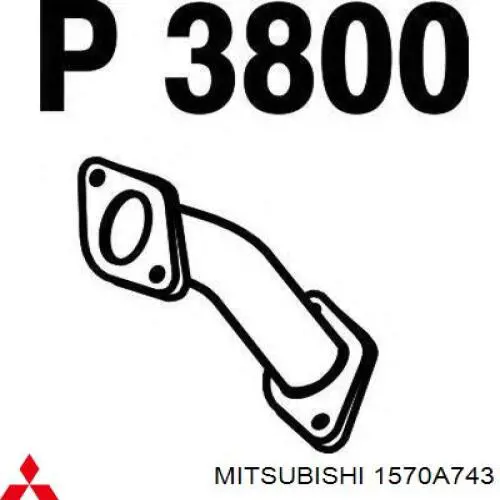 1570A743 Mitsubishi Tłumik, przednia część