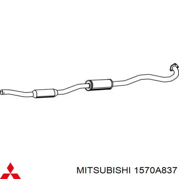 1570A837 Mitsubishi tłumik, środkowa część