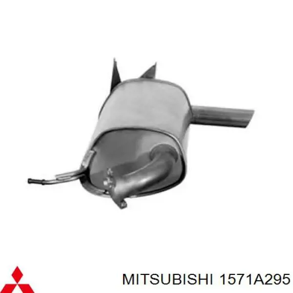 1571A295 Mitsubishi Tłumik, tylna część