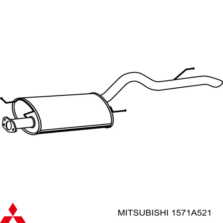 Tłumik, tylna część Mitsubishi L 200 IV ulec poprawie (KA, KB) (2005 - 2015) cena, od 223,85 USD
