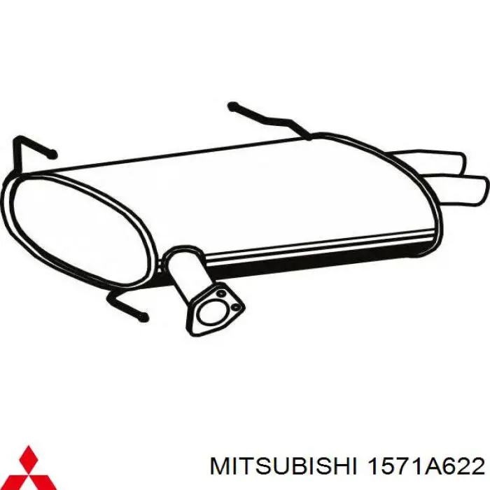 1571A622 Mitsubishi Tłumik, tylna część
