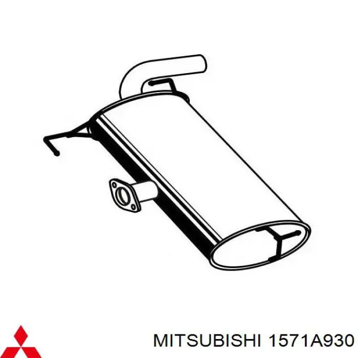 1571A930 Mitsubishi Tłumik, tylna część