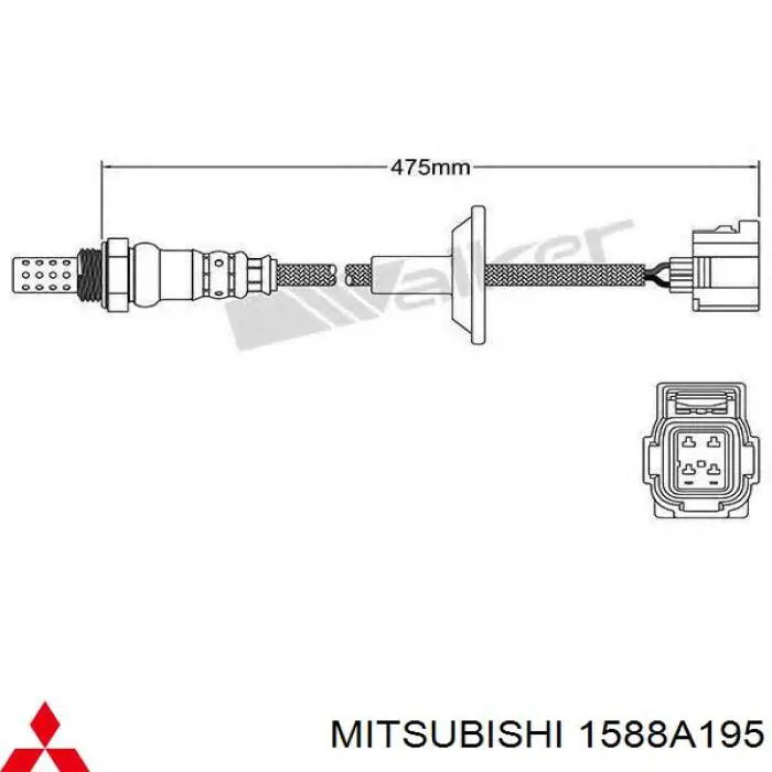 Sonda lambda czujnik tlenu po katalizatorze Mitsubishi 1588A195 cena, od 114,29 USD