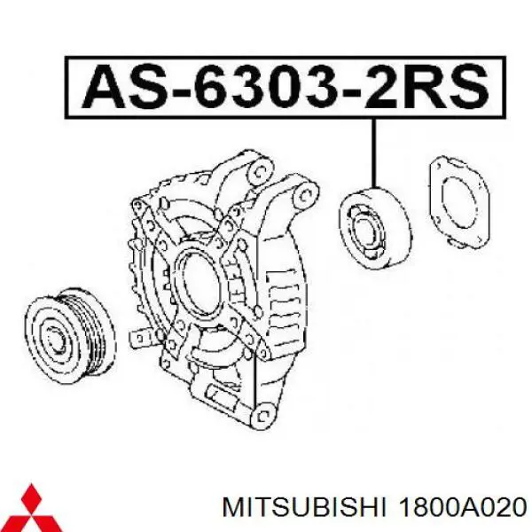 Łożysko alternatora Mitsubishi 1800A020 cena, od 7,78 USD