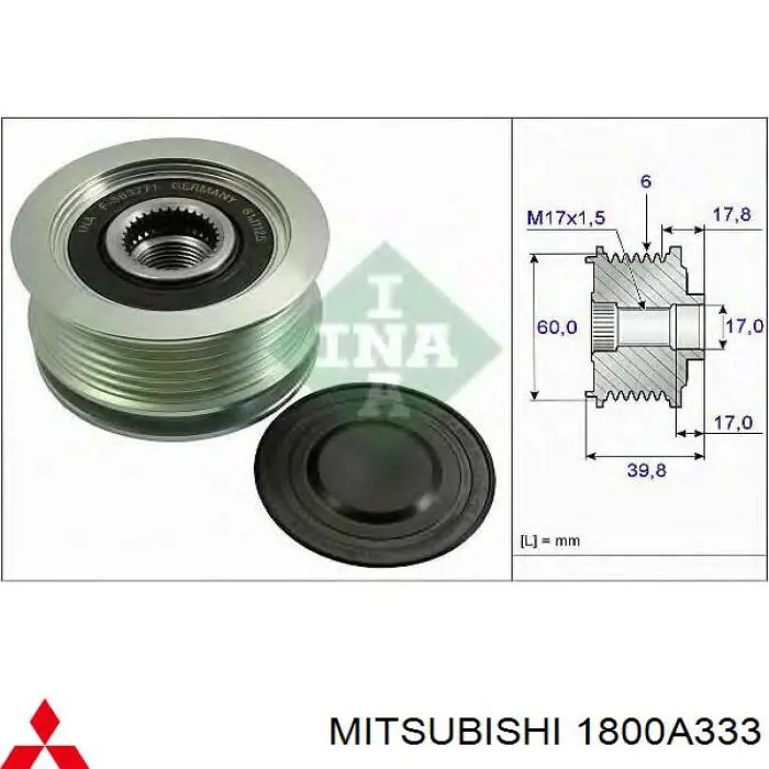 Koło pasowe alternatora Mazda SH0118330 cena, od 46,77 USD