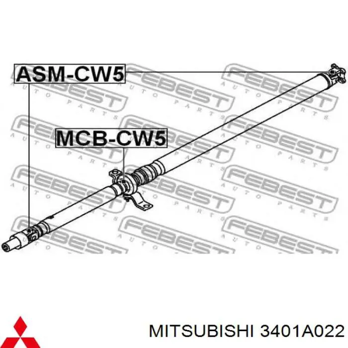 Wał Cardana tylny, kompletny do Mitsubishi Outlander II XL CWW